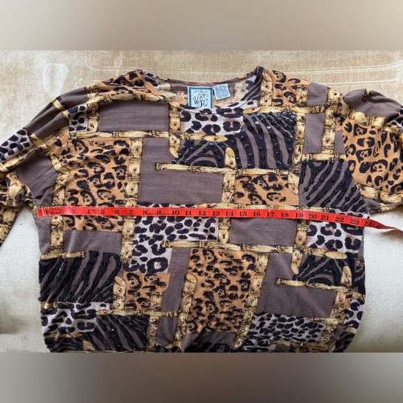 Just Be Brown and Tan Animal Print Blouse - Picture 10 of 14